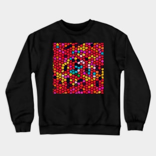 Painted Glass of Colorful Retro ZigZag Pattern Crewneck Sweatshirt